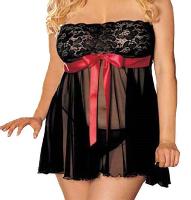 Sexy Gown With Red Ribbon